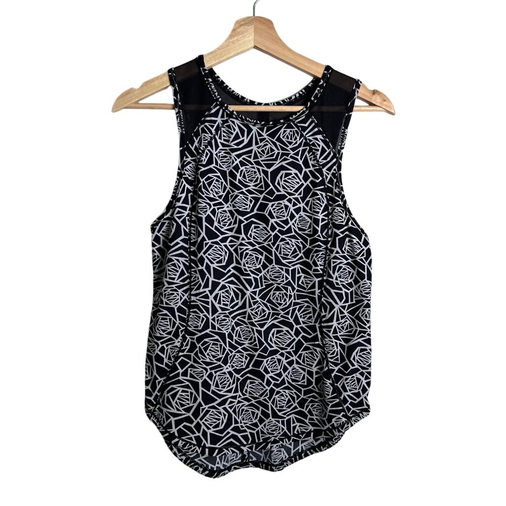 Lululemon Sculpt Tank Black Size Small Posey Print Geometric
